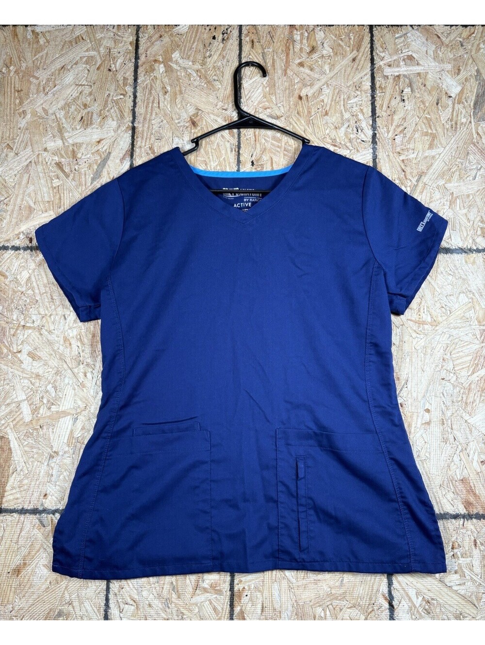 Greys Anatomy by Barco Womens Medium Blue Active Scrub Top Medical Nurse